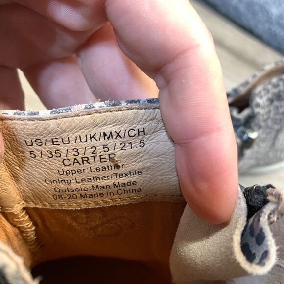 Gentle Soul Womens Cheetah Print Leather Zip Carter Ankle Bootie 5 EU 35 - Picture 8 of 10